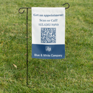Scannable QR-code Custom Logo Garden Flag