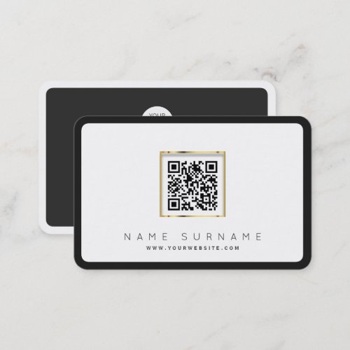 Scannable QR code professional or personal Busines Business Card
