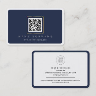 Scannable QR code professional or personal Busines Business Card