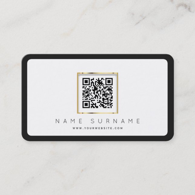 Scannable QR code professional or personal Business Card (Front)