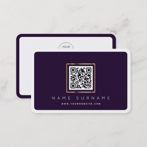 Scannable QR code professional or personal network Business Card