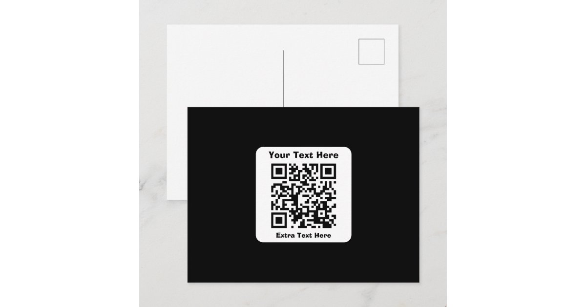 Scannable Code Scannable QR Code Template w/Editable Text | Zazzle