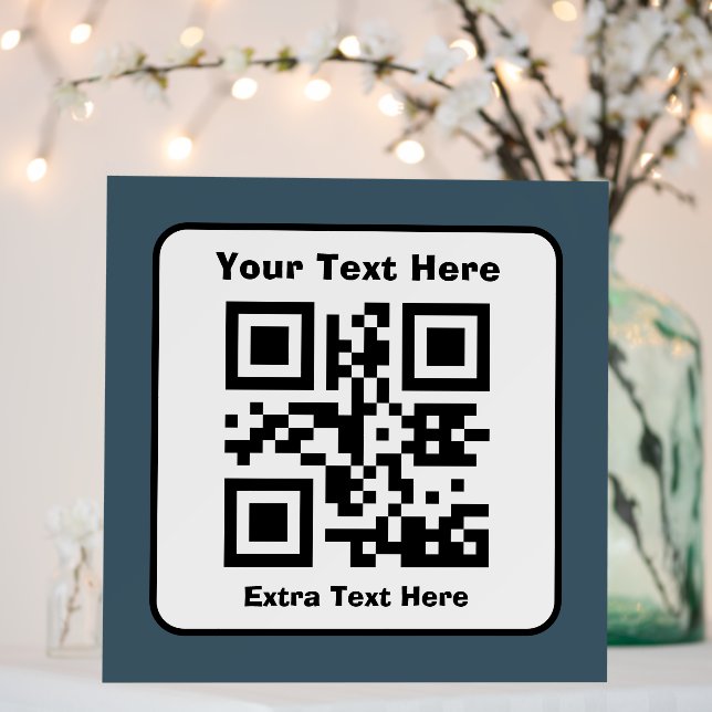 Scannable QR Code Template w/Editable Text Foam Board (In Situ (Wedding))