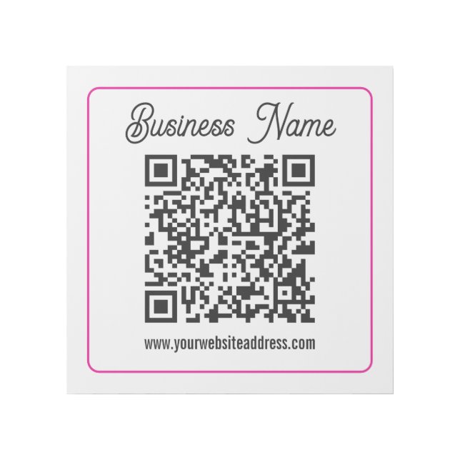 Scannable QR code with Cursive Script Handwriting Gallery Wrap (Front)