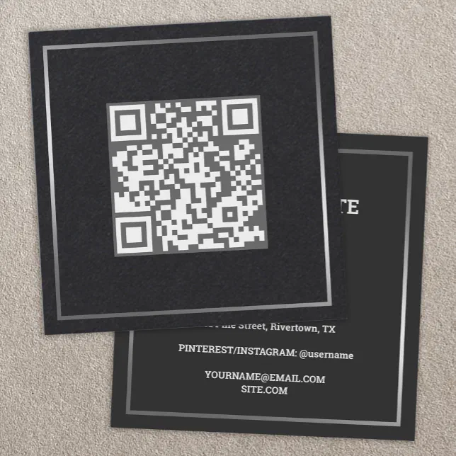 Scannable QR Premium Calling Card | Zazzle