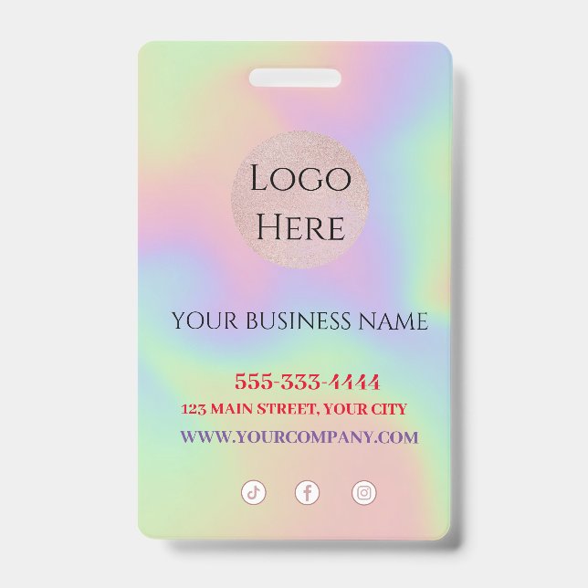 Scannable trendy  badge (Front)