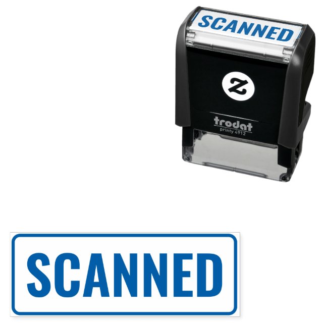 Scanned Business Office Self-inking Stamp (In Situ)
