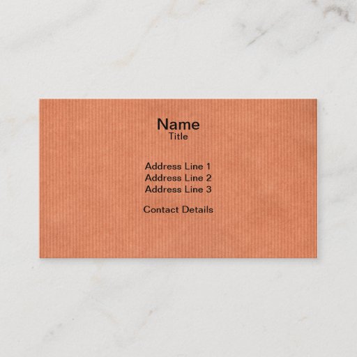 Customizable Scanned Detailed Kraft Paper Texture Peach Pink Business Card Template