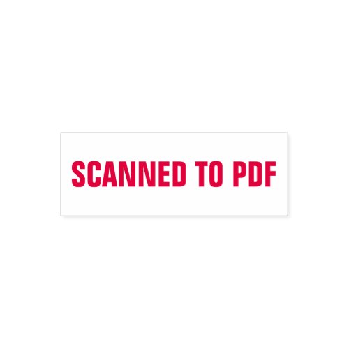 Scanned to pdf for archiving documents self_inking stamp