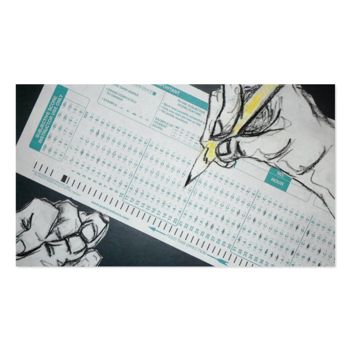 scantron illustration business cards