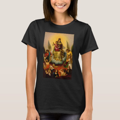 Scapular of Our Lady of Mount Carmel Brown Mt T_Shirt