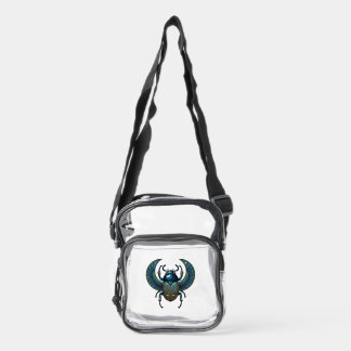 Scarab beetle clear crossbody bag 