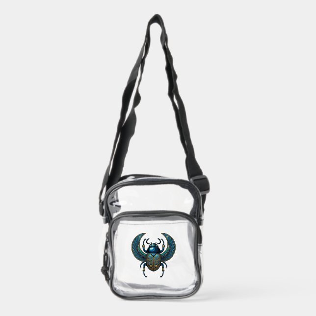 Scarab beetle clear crossbody bag  (Front)
