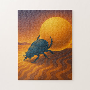 Scarab Beetle Puzzle Divine Sacred Gold