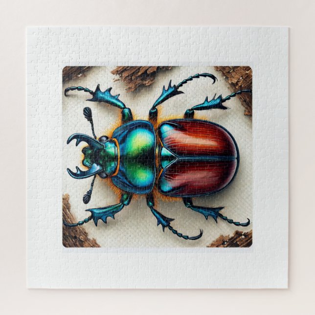 Scarab Beetle Realism 061124IREF222 - Watercolor Jigsaw Puzzle (Vertical)