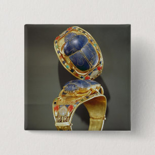 Scarab bracelet, from the Tomb of Tutankhamun Pinback Button