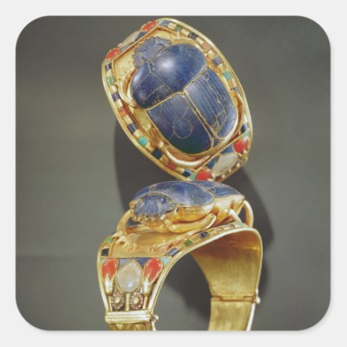 Scarab bracelet from the Tomb of Tutankhamun Square Sticker