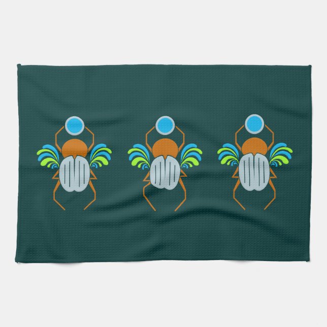 Scarab custom kitchen towels (Horizontal)