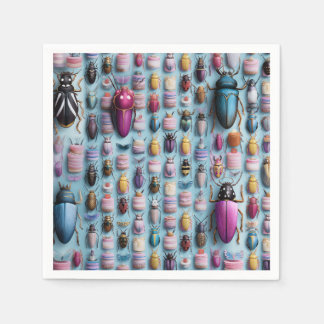 Scarab design and pastel pop cakes chic napkins