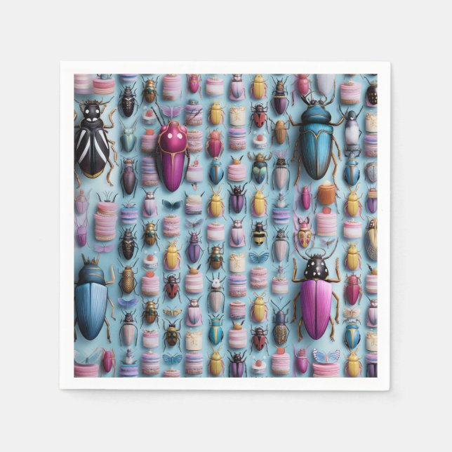 Scarab design and pastel pop cakes chic napkins (Front)