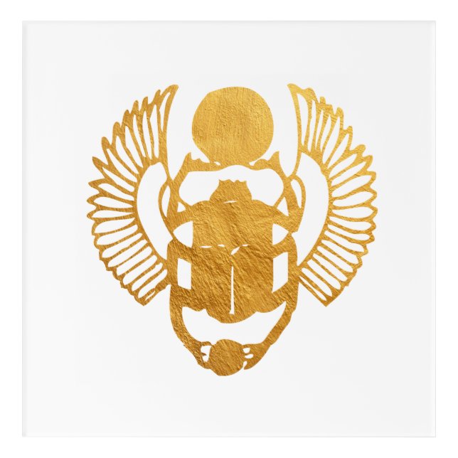 Scarab Egypt. Egyptian Winged Scarab Beetle. Acrylic Print (Front)