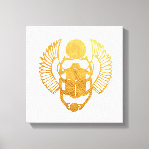 Scarab Egypt. Egyptian Winged Scarab Beetle. Canvas Print