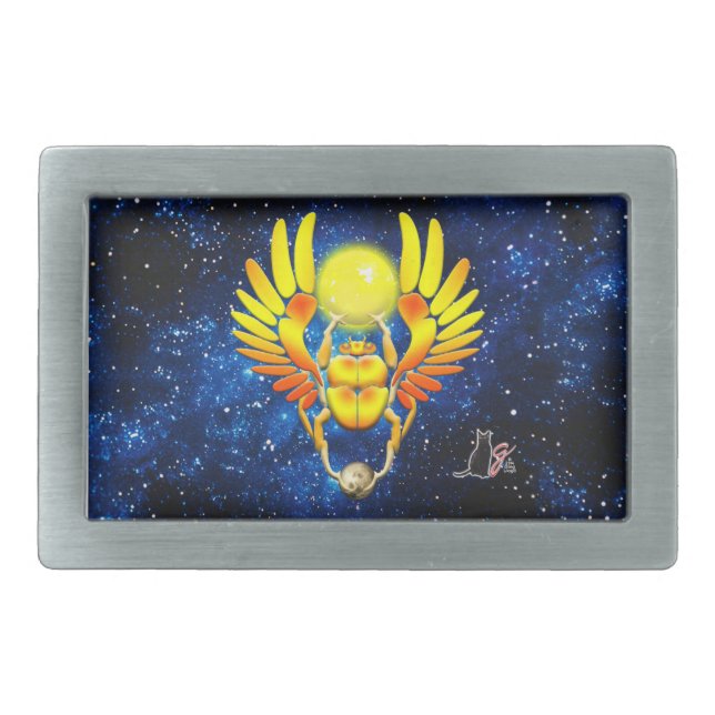 Scarab Oblong Belt Buckle (Front)