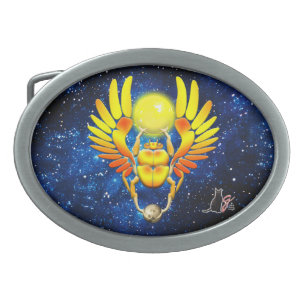 Scarab Oval Belt Buckle