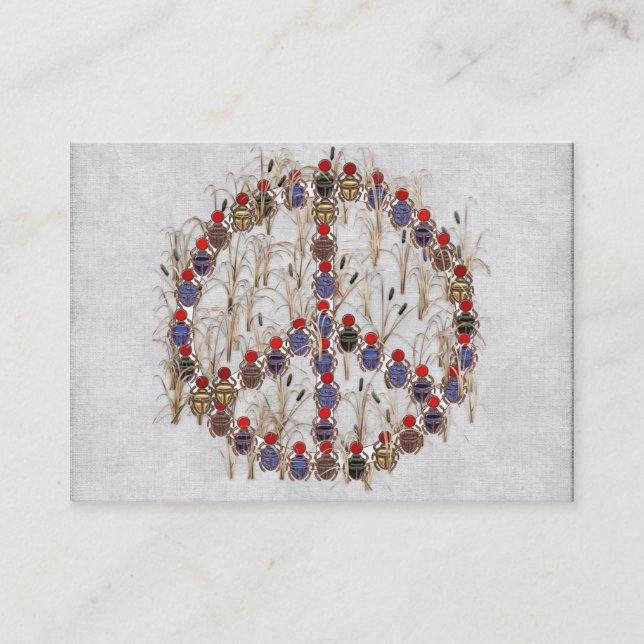 Scarab Peace Sign Business Card (Front)