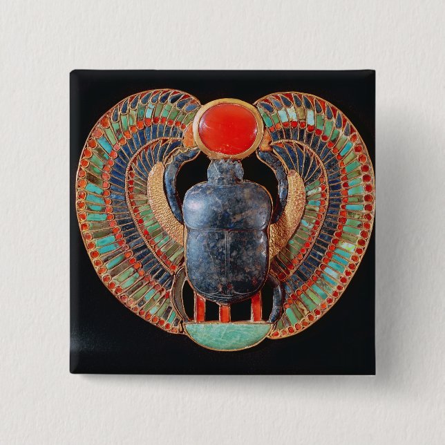 Scarab pectoral, from the tomb of Tutankhamun Pinback Button (Front)