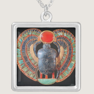 Scarab pectoral, from the tomb of Tutankhamun Silver Plated Necklace