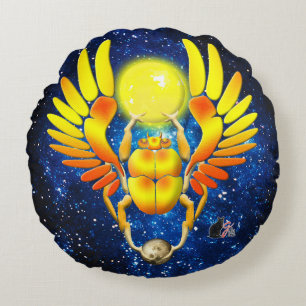 Scarab Round Pillow