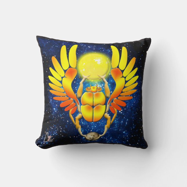 Scarab Throw Pillow (Front)