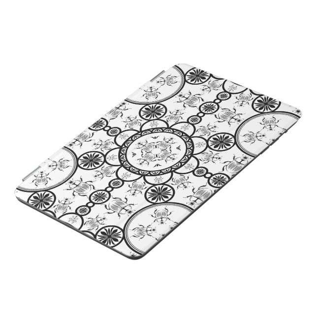 Scarab tile line pattern iPad mini cover (Side)