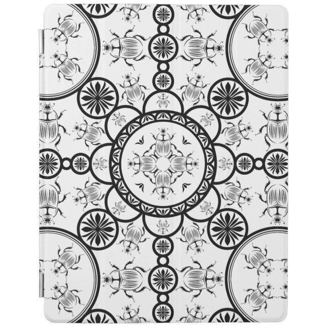 Scarab tile line pattern iPad smart cover (Front)