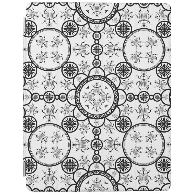 Scarab tile line pattern iPad smart cover (Front)