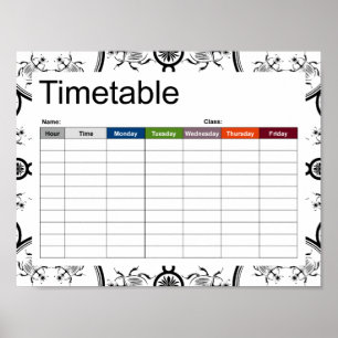 Scarab tile line pattern timetable poster