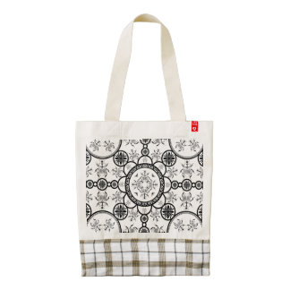 Scarab tile line pattern zazzle HEART tote bag