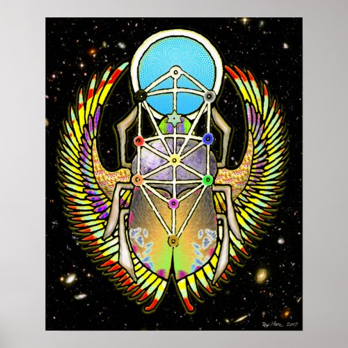 Scarab Tree of Life Poster