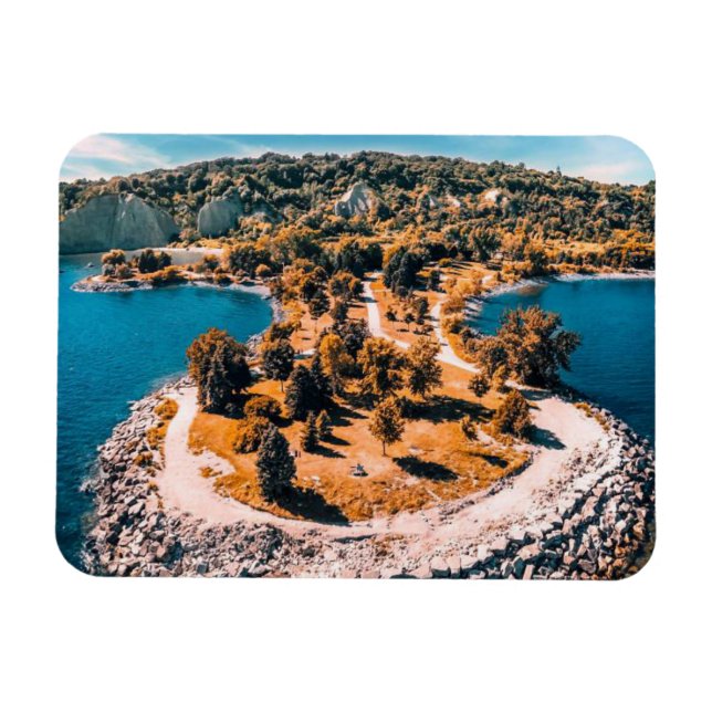 Scarborough Bluffs Canada stylized Magnet (Horizontal)