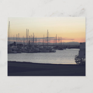 Scarborough harbor at dusk, Queensland, Australia Postcard