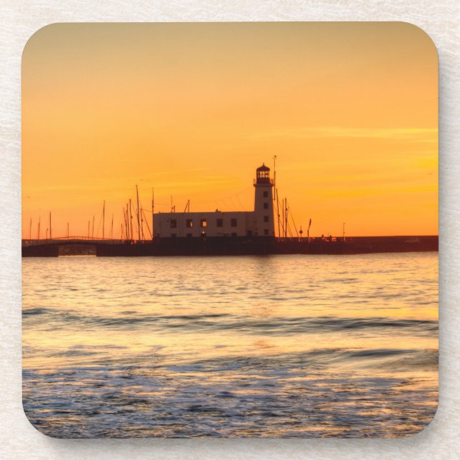 Scarborough Lighthouse Beverage Coaster (Front)