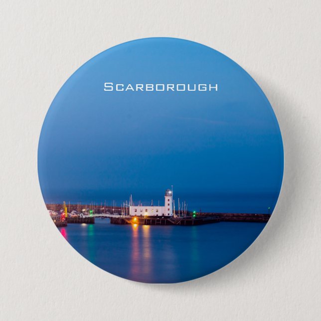Scarborough Lighthouse Pinback Button (Front)