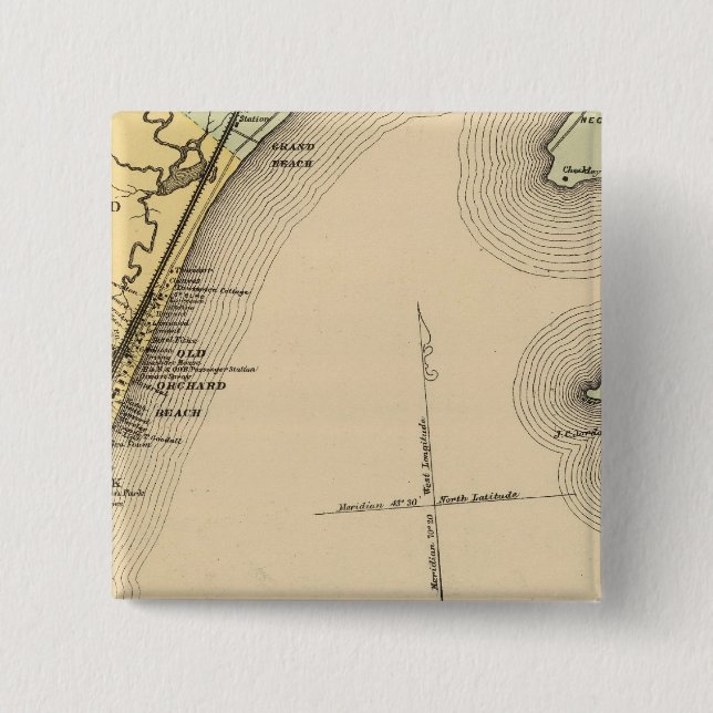 Scarborough, Old Orchard, Saco, Biddeford Button (Front)