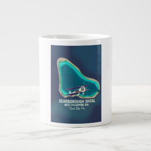 Scarborough Shoal West Philippine Sea Map Giant Coffee Mug