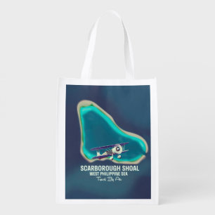 Scarborough Shoal West Philippine Sea Map Grocery Bag