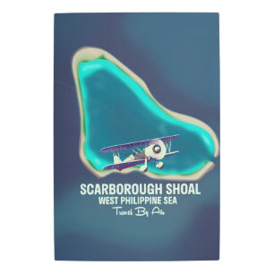 Scarborough Shoal West Philippine Sea Map Metal Print