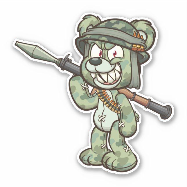 Scare Bear - Bazooka Sticker (Front)