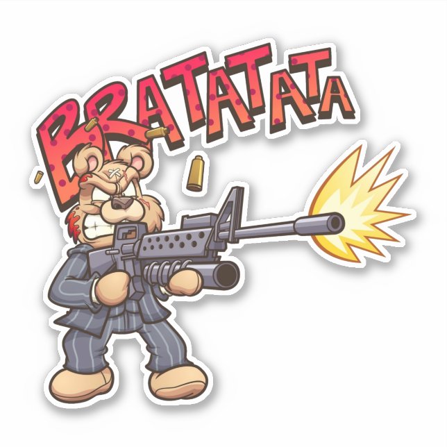 Scare Bear - Gangster Sticker (Front)