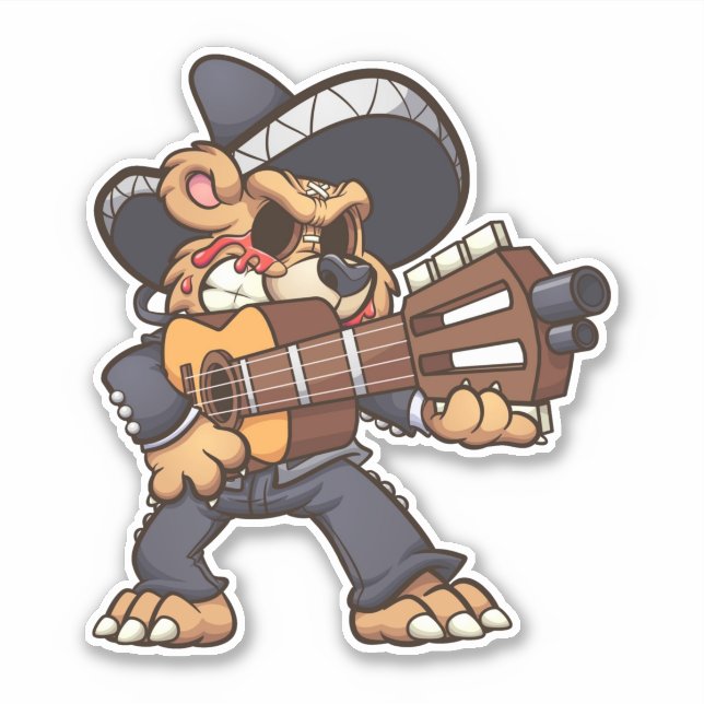 Scare Bear - Mariachi Sticker (Front)
